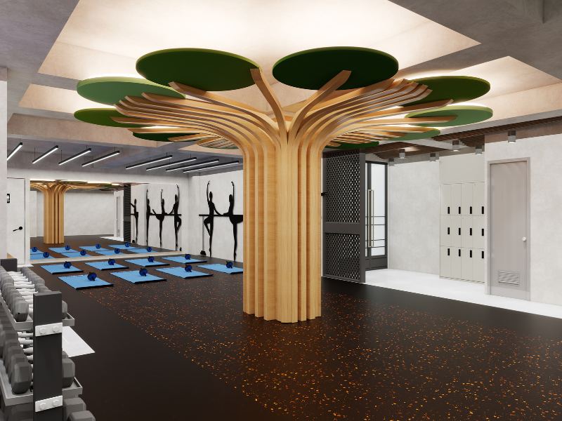 Modern Biophilic Fitness Studio Walkthrough